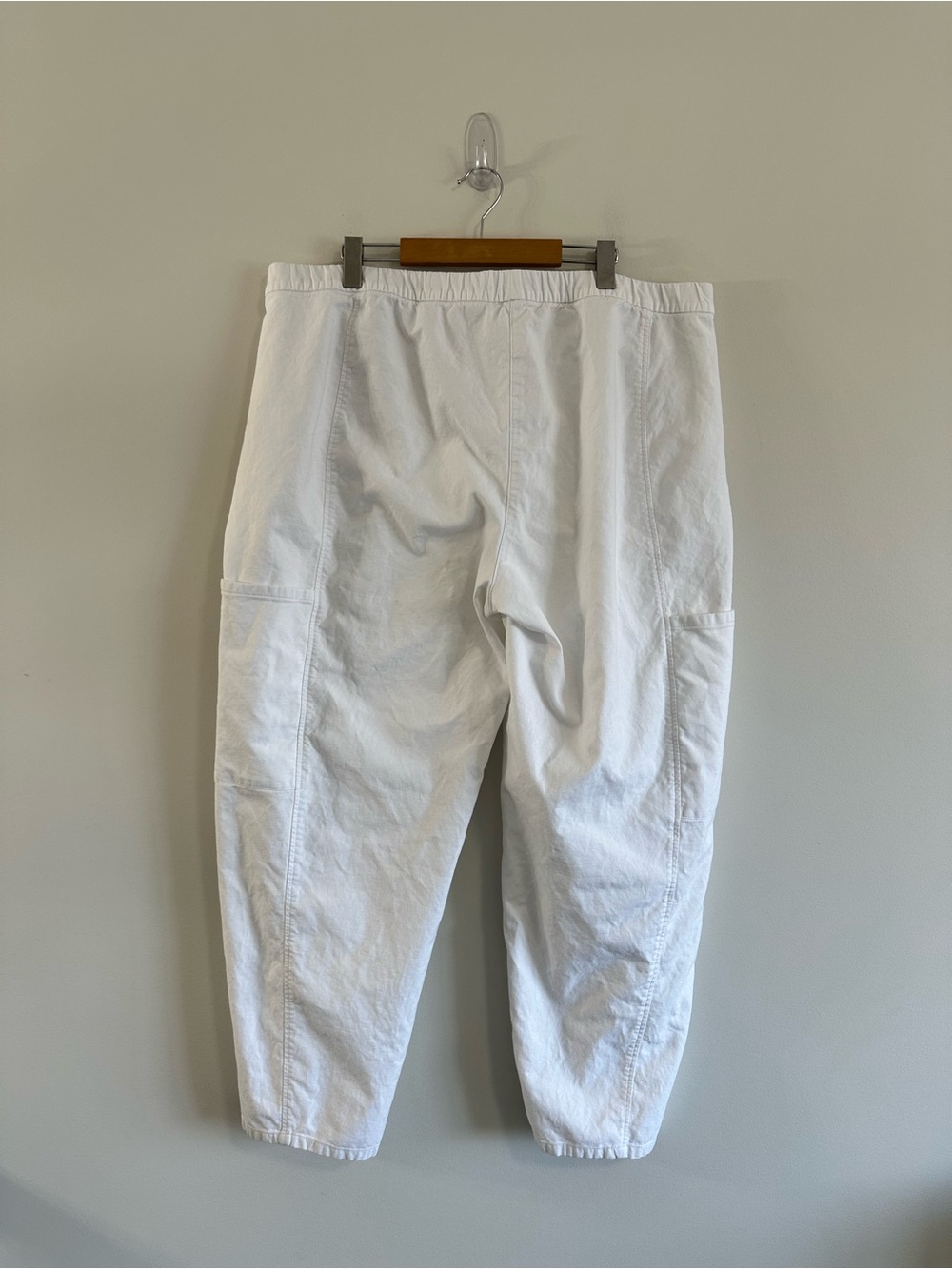 Eileen Fisher Cotton Hemp Stretch Lantern Pant White Size 1X - Picture 5 of 13
